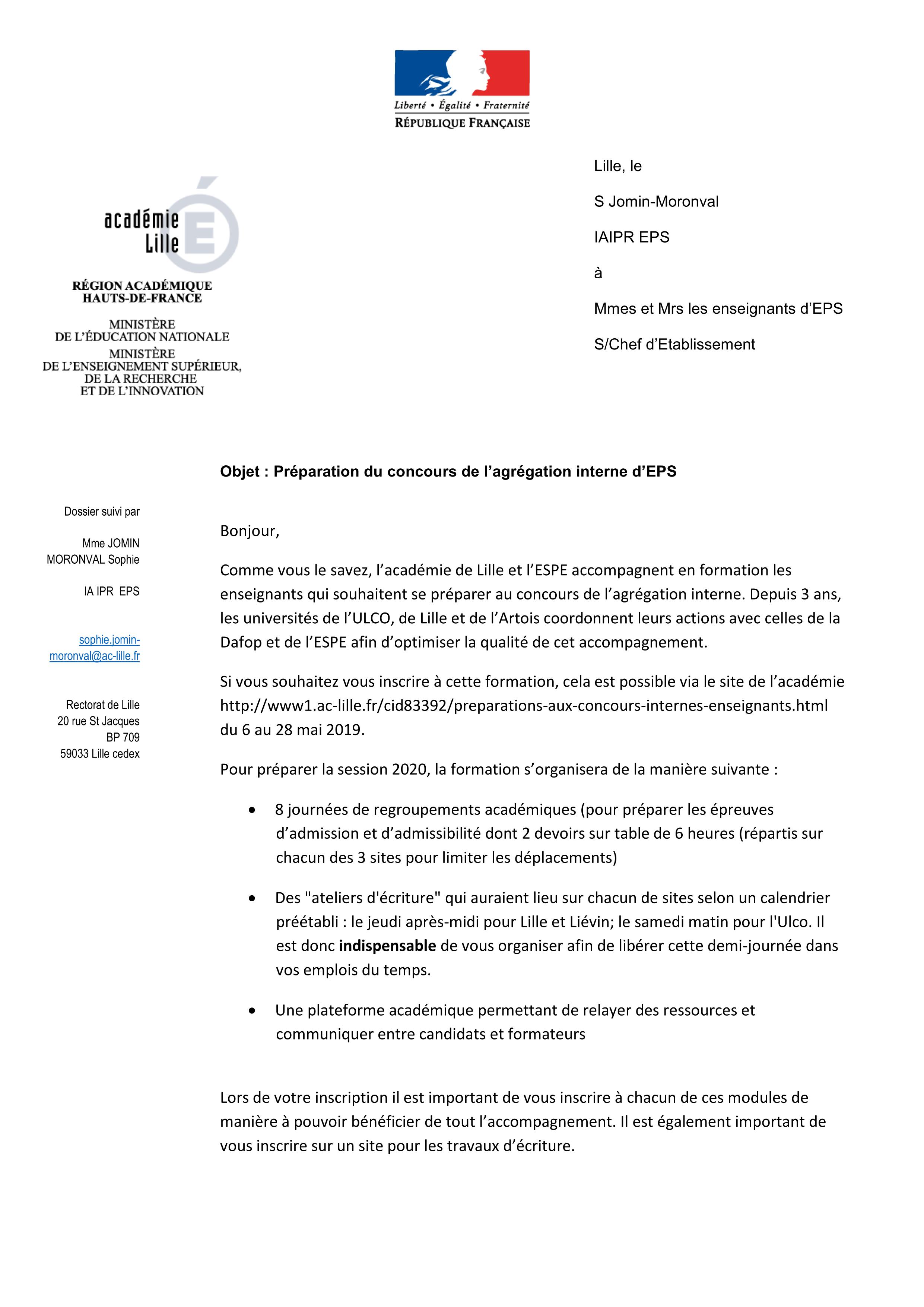 Préparation agregation interne EPS session 2020 01