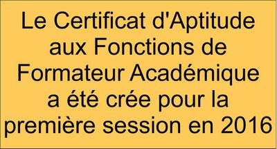 CAFFA : Certificat aux fonctions de Formateur